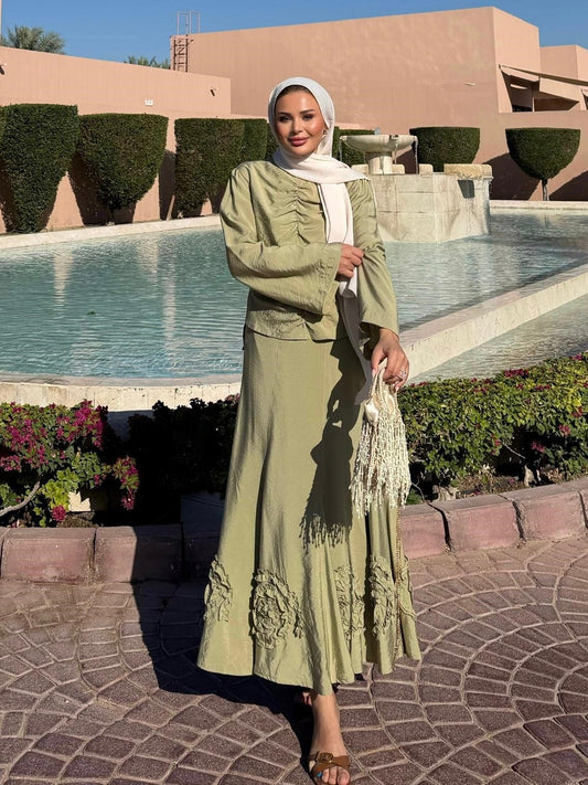 Porto Skirt Set – Sage Green