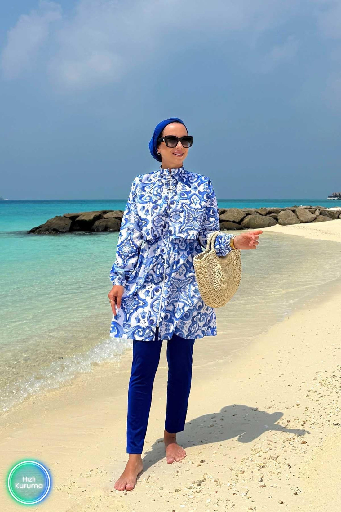 Dolce Sea Tesettür Mayo - 2 Parça Tam Kapatıcı Haşema Takımı