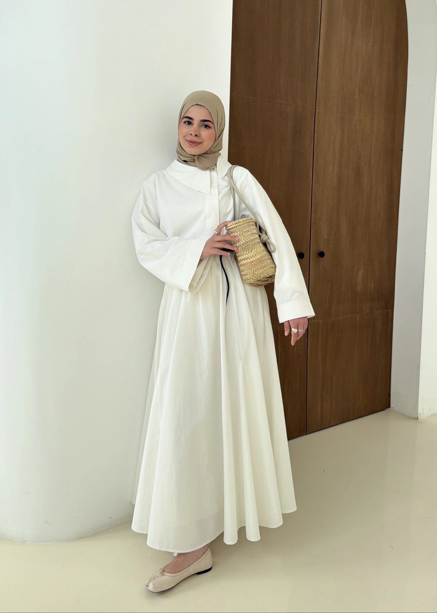 White Linen Two-Piece Suit