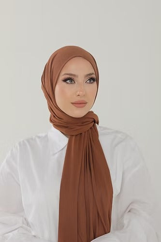 Cinnamon Premium Viscose Jersey Shawl | Luxurious Drape, Non-Slip Fabric