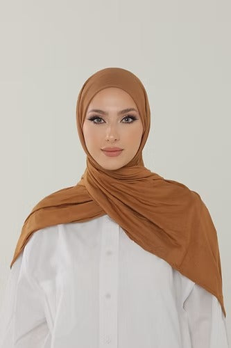 Toffe Nut Latte Premium Viscose Jersey Shawl | Luxurious Drape, Non-Slip Fabric