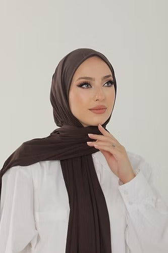 Bitter Chocolate Premium Viscose Jersey Shawl | Luxurious Drape, Non-Slip Fabric