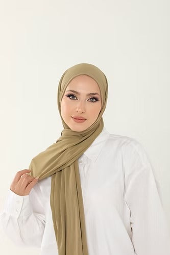 Olive Green Premium Viscose Jersey Shawl | Luxurious Drape, Non-Slip Fabric