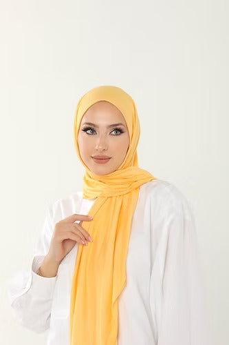 Yellow Glow Premium Viscose Jersey Shawl | Luxurious Drape, Non-Slip Fabric