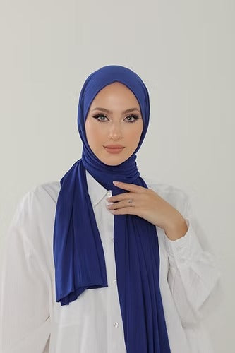 Royal Blue Premium Viscose Jersey Shawl | Luxurious Drape, Non-Slip Fabric