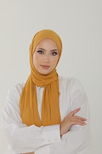 Mustard Premium Viscose Jersey Shawl | Luxurious Drape, Non-Slip Fabric