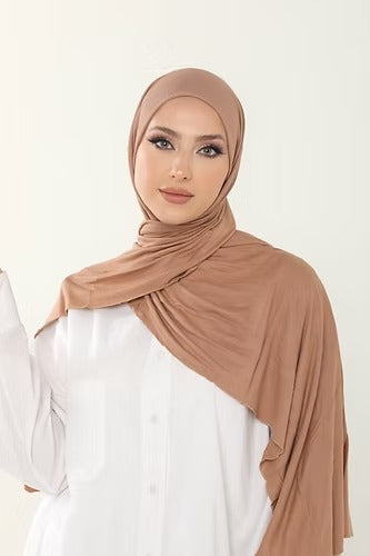Rose Gold Premium Viscose Jersey Shawl | Luxurious Drape, Non-Slip Fabric