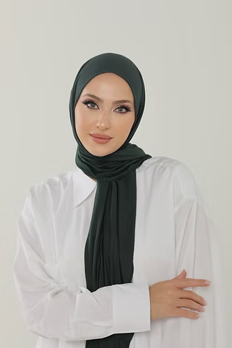 Emerald Green Premium Viscose Jersey Shawl | Luxurious Drape, Non-Slip Fabric