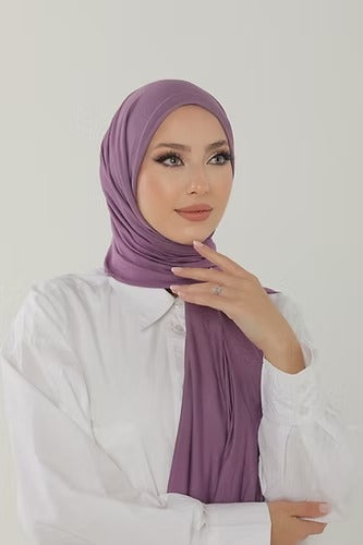 Lilac Premium Viscose Jersey Shawl | Luxurious Drape, Non-Slip Fabric