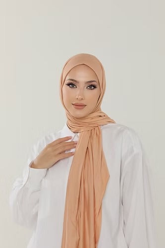 Salmon Pink Premium Viscose Jersey Shawl | Luxurious Drape, Non-Slip Fabric