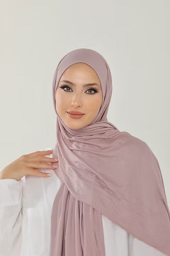Dusty Lilac Premium Viscose Jersey Shawl | Luxurious Drape, Non-Slip Fabric