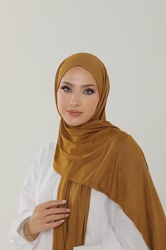 Gold Premium Viscose Jersey Shawl | Luxurious Drape, Non-Slip Fabric