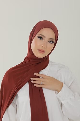 Terracota Premium Viscose Jersey Shawl | Luxurious Drape, Non-Slip Fabric