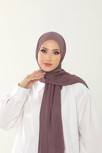Dusty Purple Premium Viscose Jersey Shawl | Luxurious Drape, Non-Slip Fabric