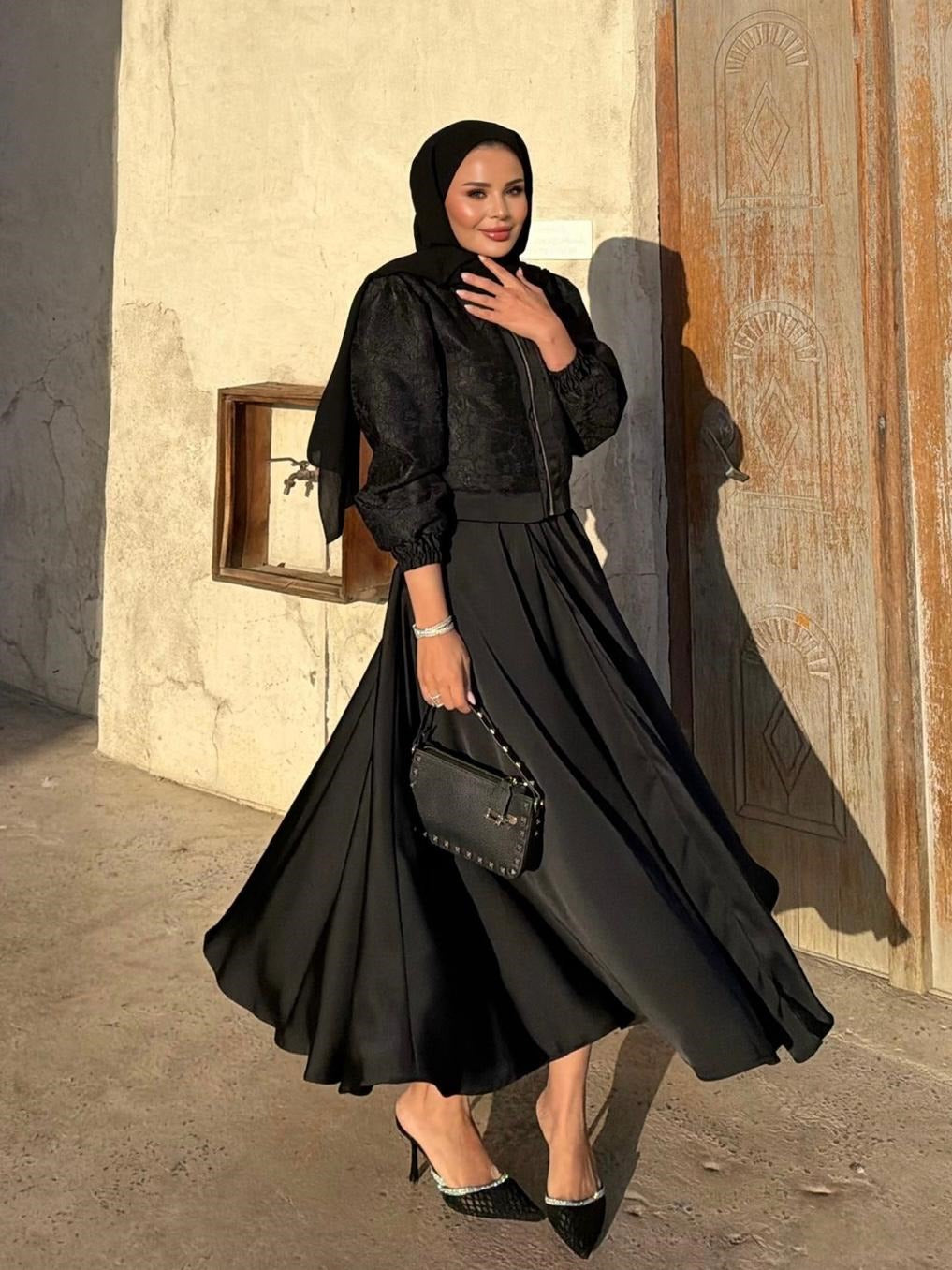 Rosie Skirt Set- Black