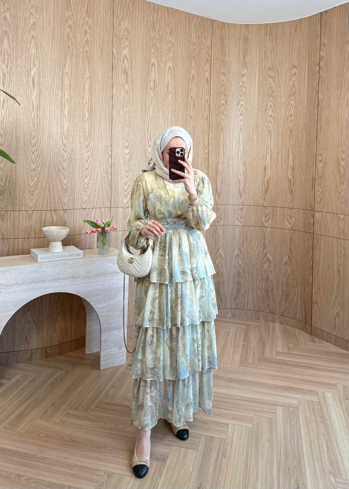 Ella Chiffon Dress – Sage