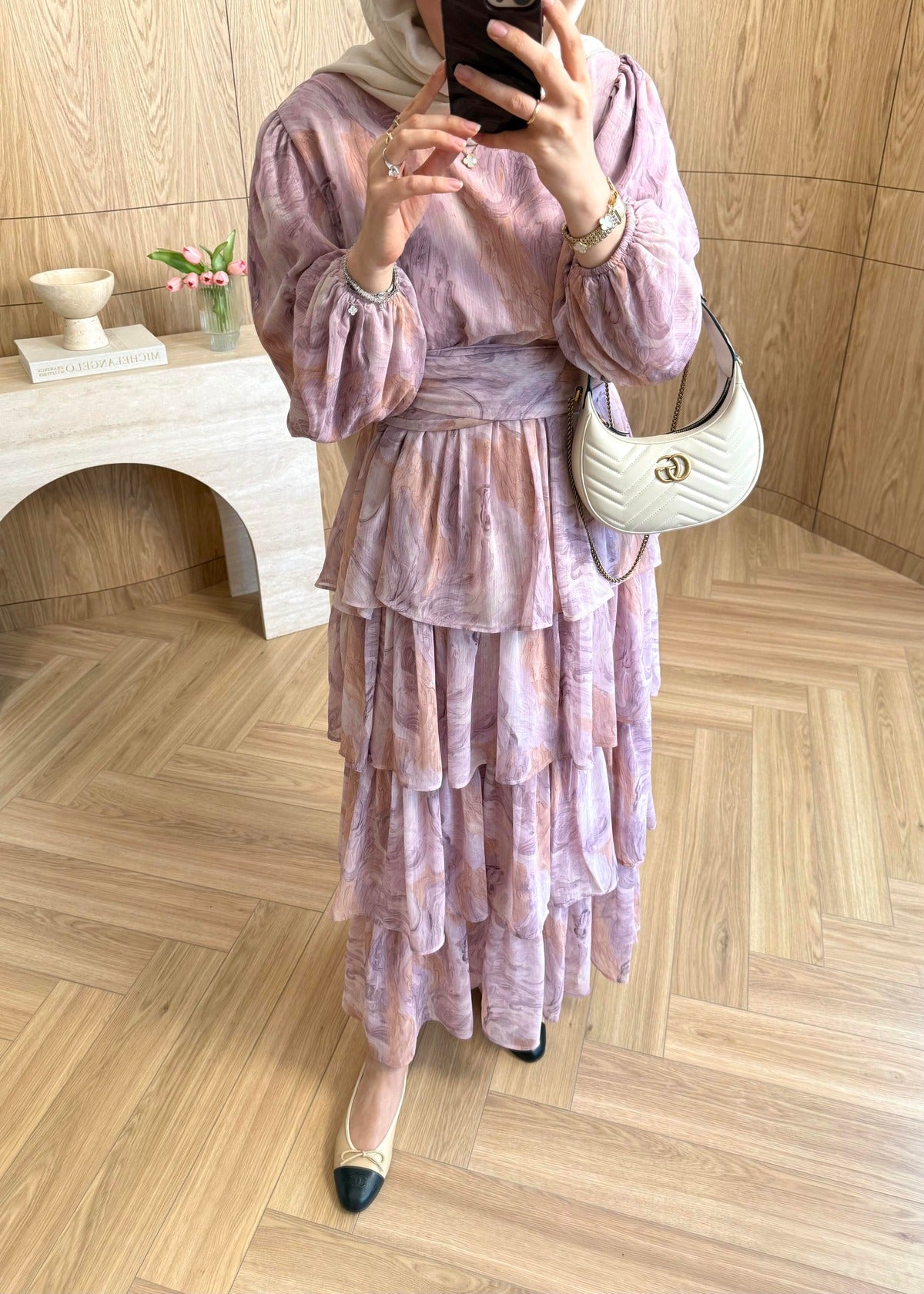 Ella Chiffon Dress – Lilac