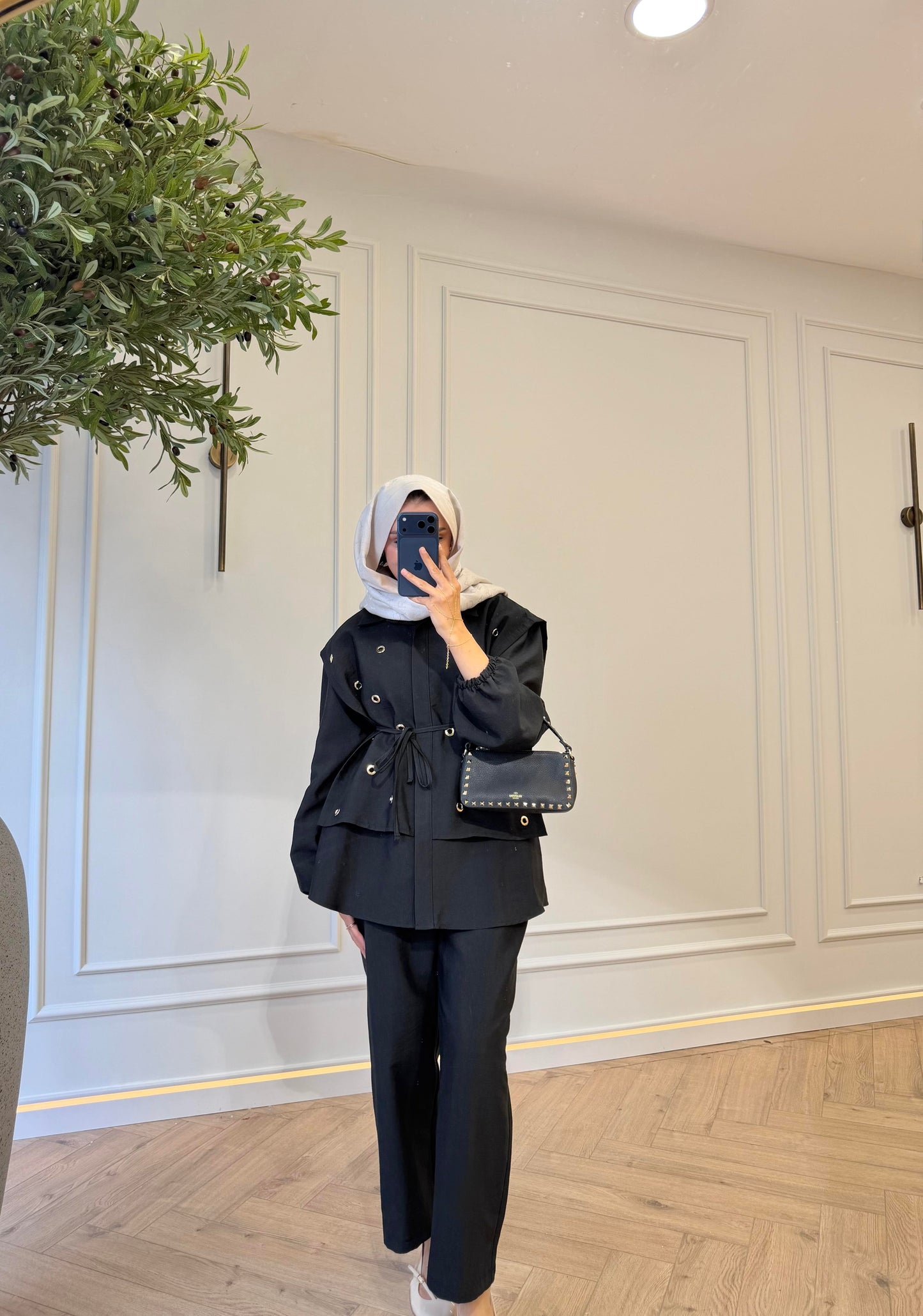 Gale Knit Two-Piece Set- Black