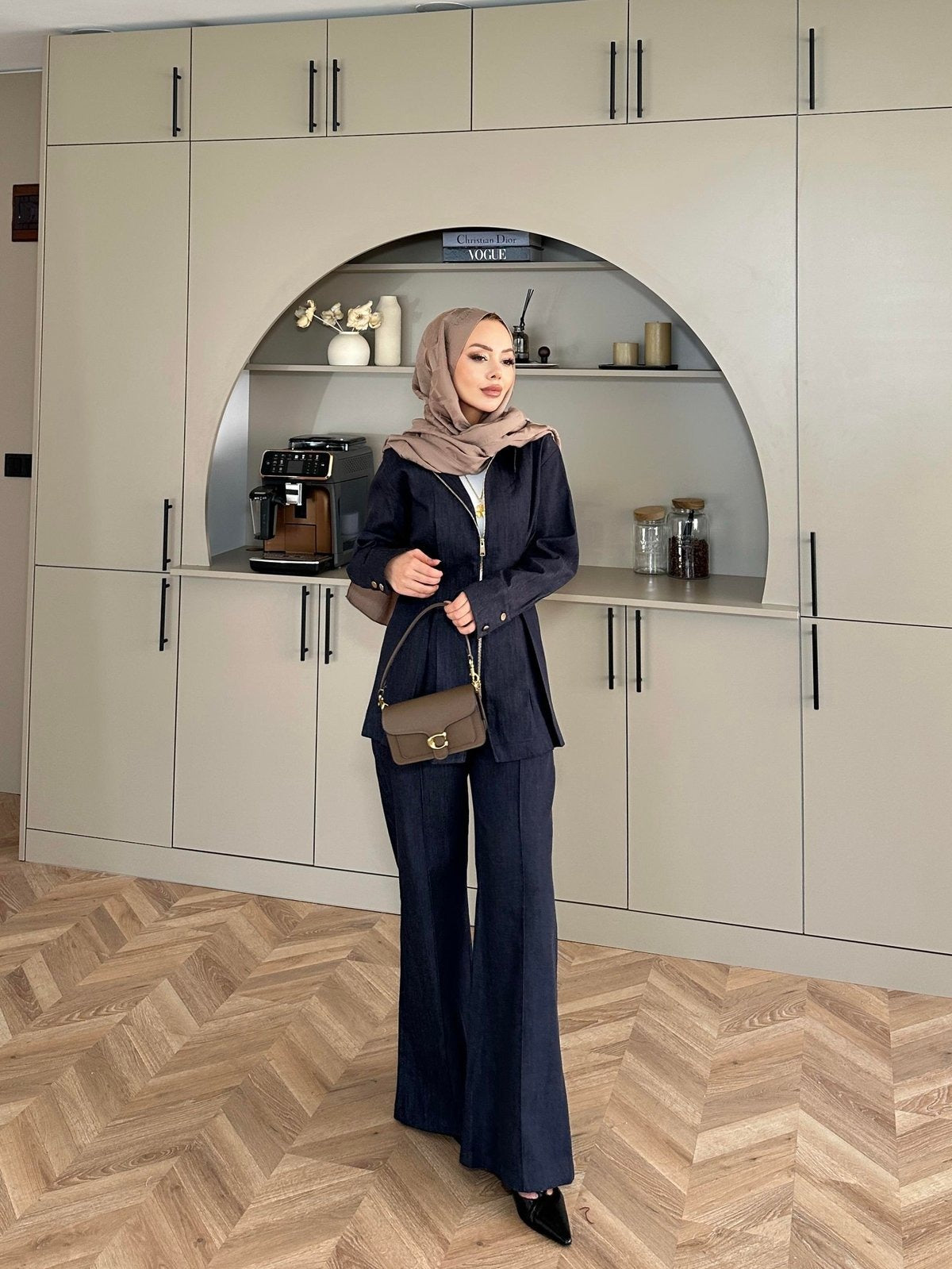 Stylish Denim Two-Piece Coordinated Set