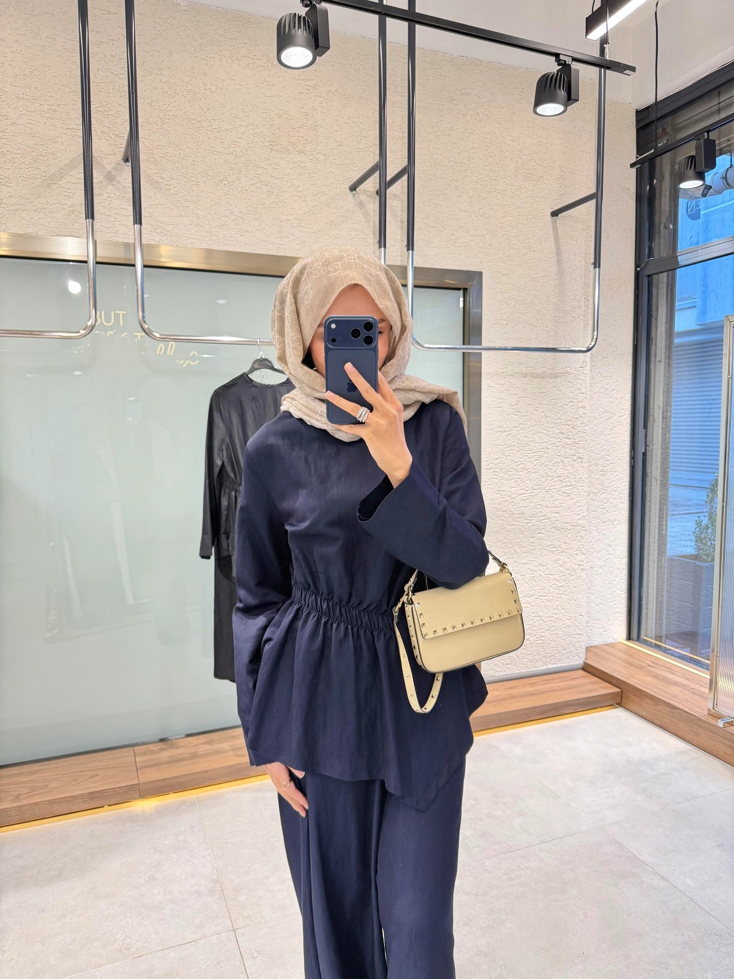 Barrel Pants Set – Navy Blue