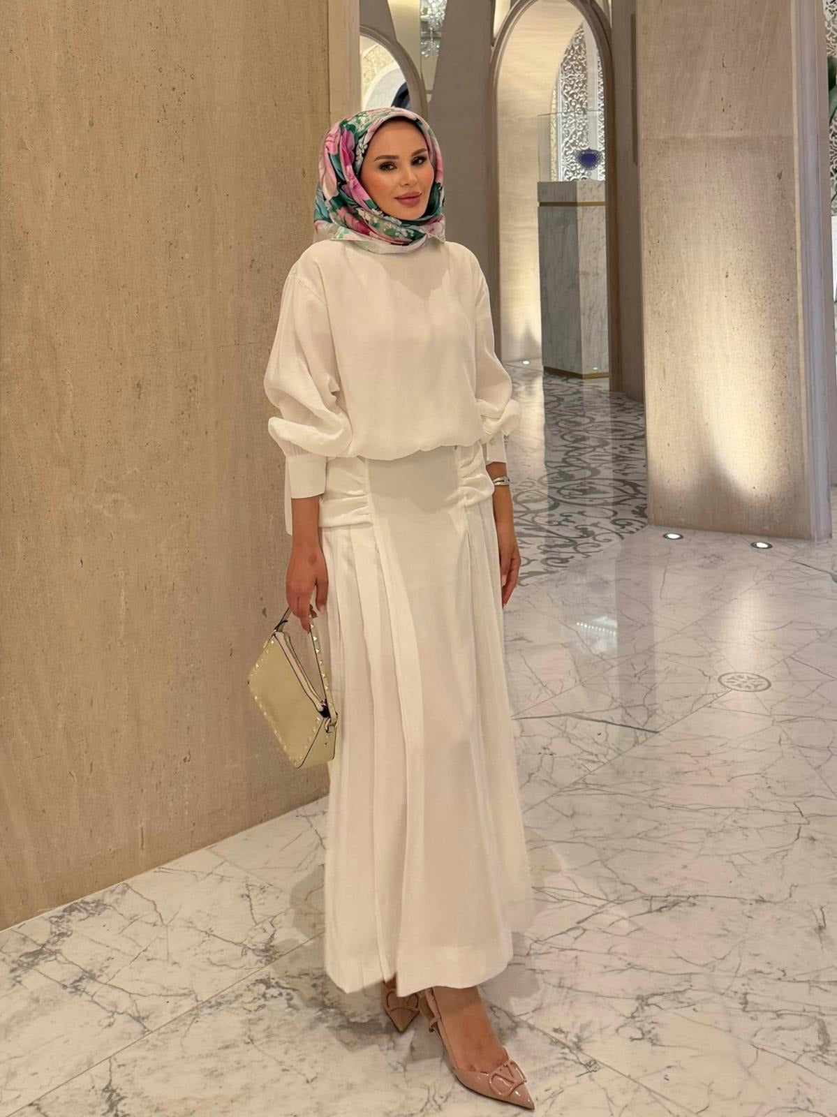 Sofia Maxi Skirt Set – Ecru