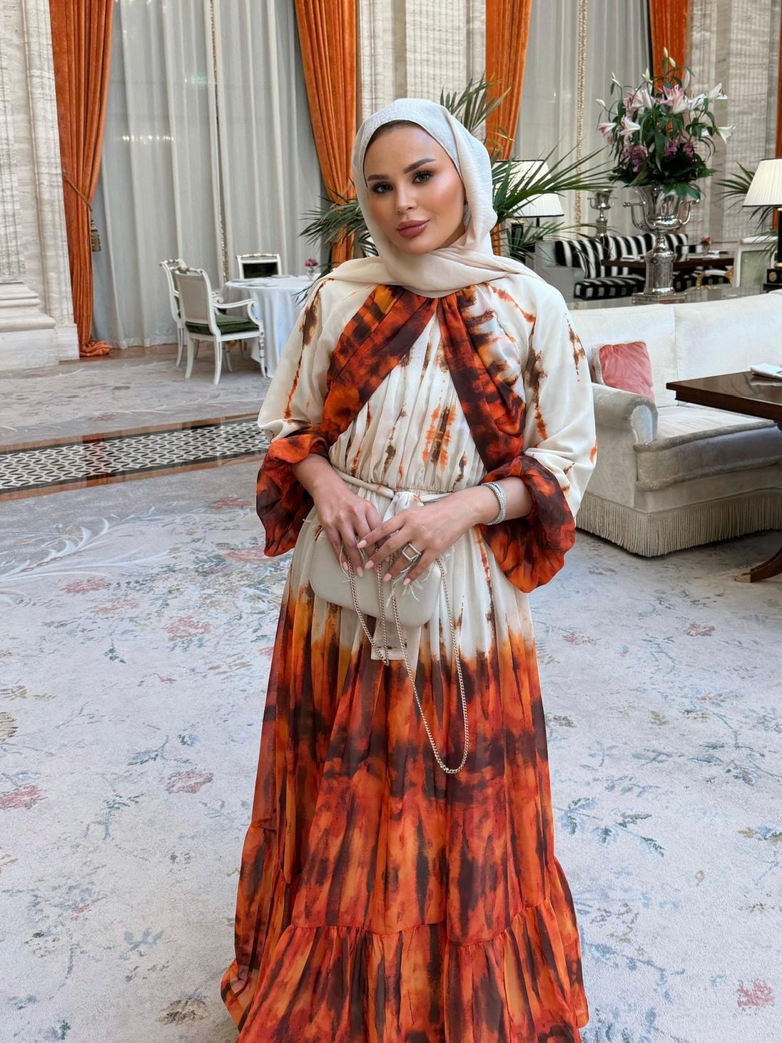 Lilas Flowy Dress – Orange