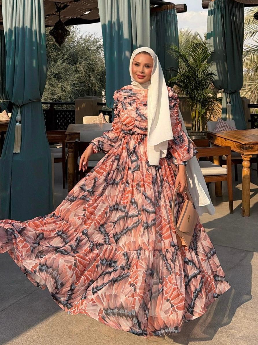 Iris Flowy Dress – Pink