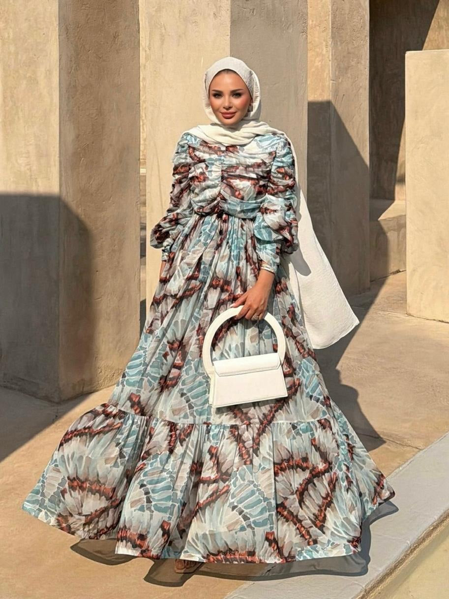 Iris Flowy Dress – Green