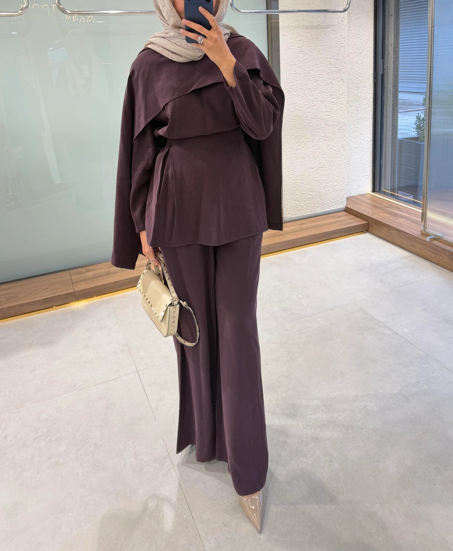 Vanilla Cape Set – Burgundy
