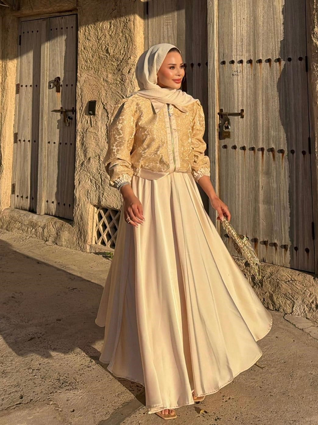 Rosie Skirt Set- Beige