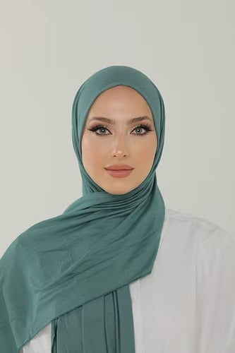 Mint Green Premium Viscose Jersey Shawl | Luxurious Drape, Non-Slip Fabric