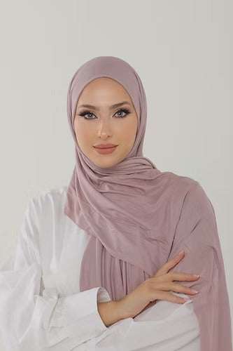 Dusty Lilac Premium Viscose Jersey Shawl | Luxurious Drape, Non-Slip Fabric