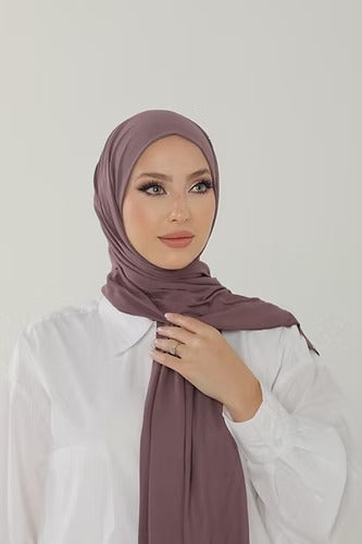 Dusty Purple Premium Viscose Jersey Shawl | Luxurious Drape, Non-Slip Fabric