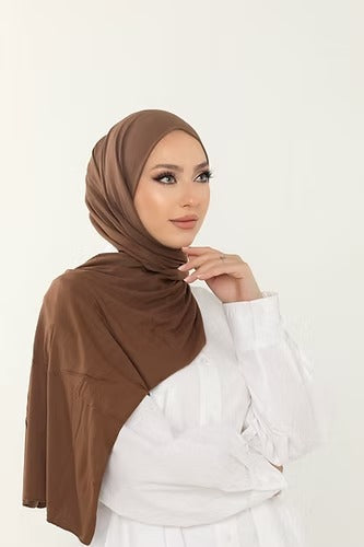Milk Chocolate Premium Viscose Jersey Shawl | Luxurious Drape, Non-Slip Fabric
