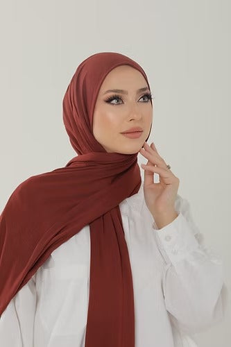 Terracota Premium Viscose Jersey Shawl | Luxurious Drape, Non-Slip Fabric