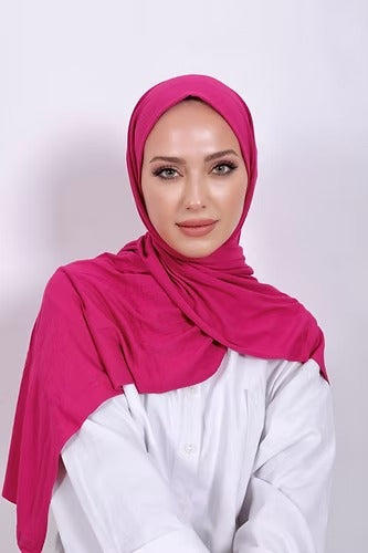 Fuschia Premium Viscose Jersey Shawl | Luxurious Drape, Non-Slip Fabric