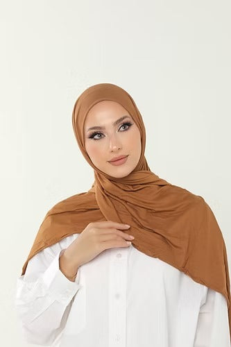 Toffe Nut Latte Premium Viscose Jersey Shawl | Luxurious Drape, Non-Slip Fabric