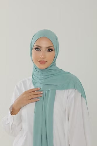 Light Mint Premium Viscose Jersey Shawl | Luxurious Drape, Non-Slip Fabric