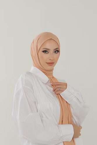 Salmon Pink Premium Viscose Jersey Shawl | Luxurious Drape, Non-Slip Fabric