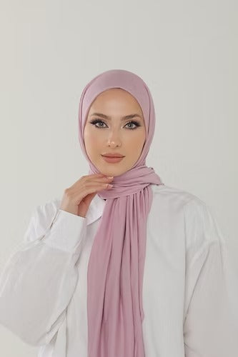 Light Lilac Premium Viscose Jersey Shawl | Luxurious Drape, Non-Slip Fabric
