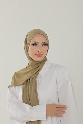 Olive Green Premium Viscose Jersey Shawl | Luxurious Drape, Non-Slip Fabric