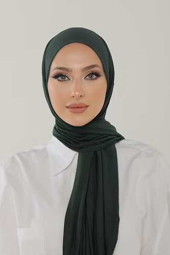 Emerald Green Premium Viscose Jersey Shawl | Luxurious Drape, Non-Slip Fabric