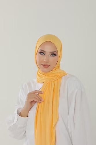 Yellow Glow Premium Viscose Jersey Shawl | Luxurious Drape, Non-Slip Fabric