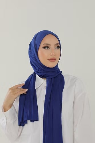 Royal Blue Premium Viscose Jersey Shawl | Luxurious Drape, Non-Slip Fabric