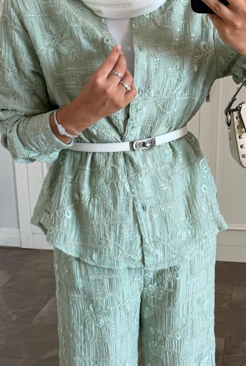 Lilly Modest Trousers Matching Set | Premium Tunic Co-Ord Suit