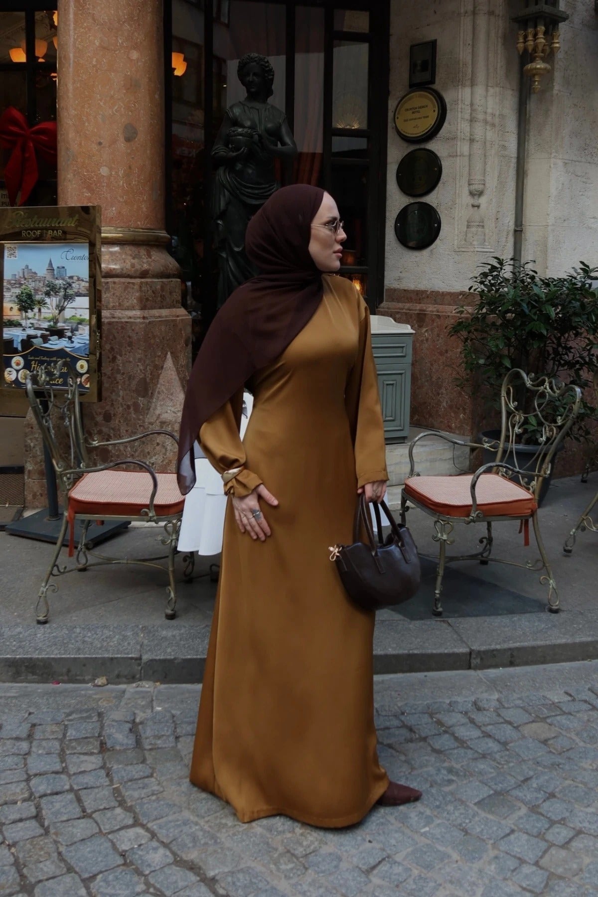 Satin Adjustable Waist Dress