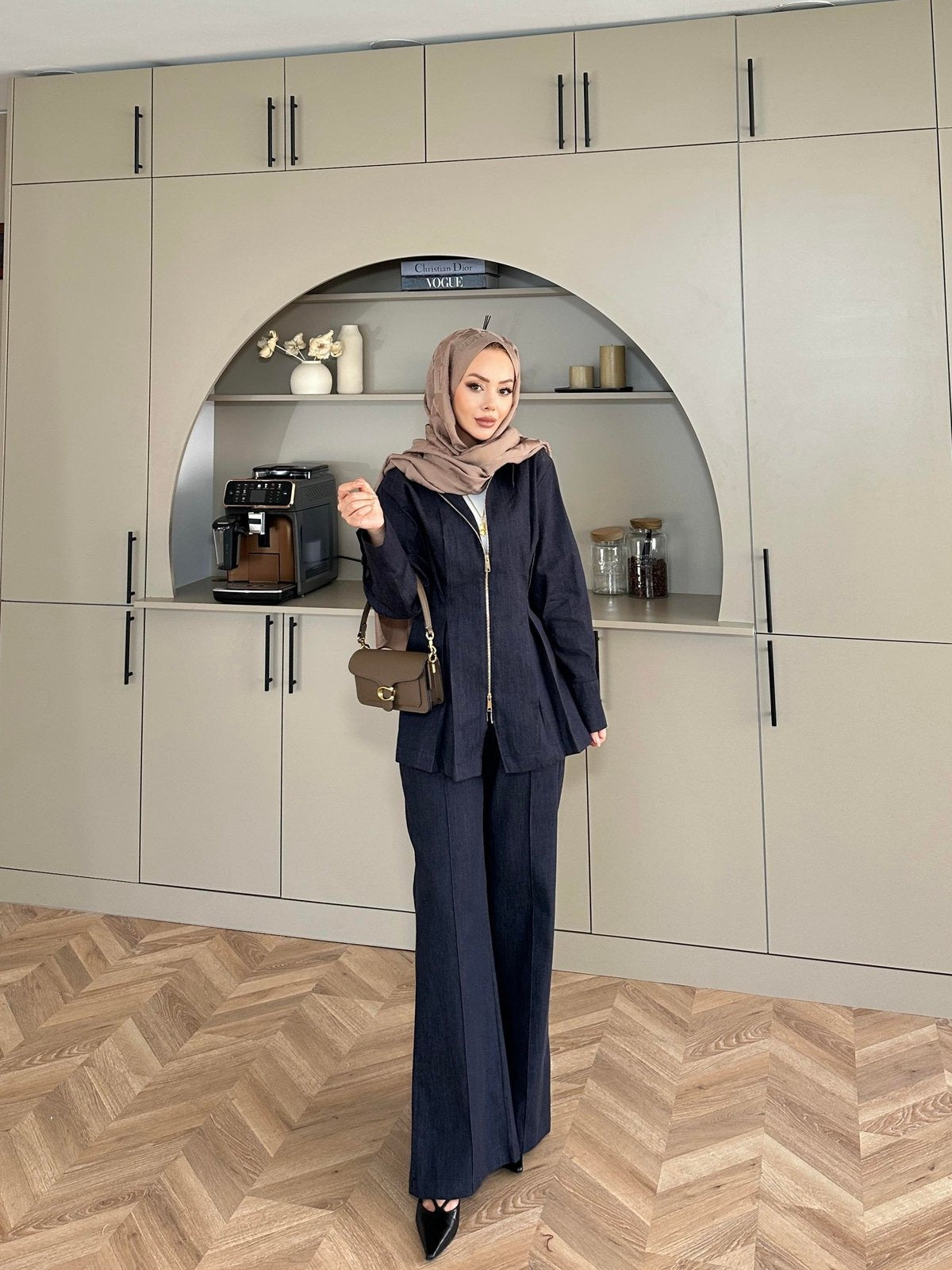 Stylish Denim Two-Piece Coordinated Set