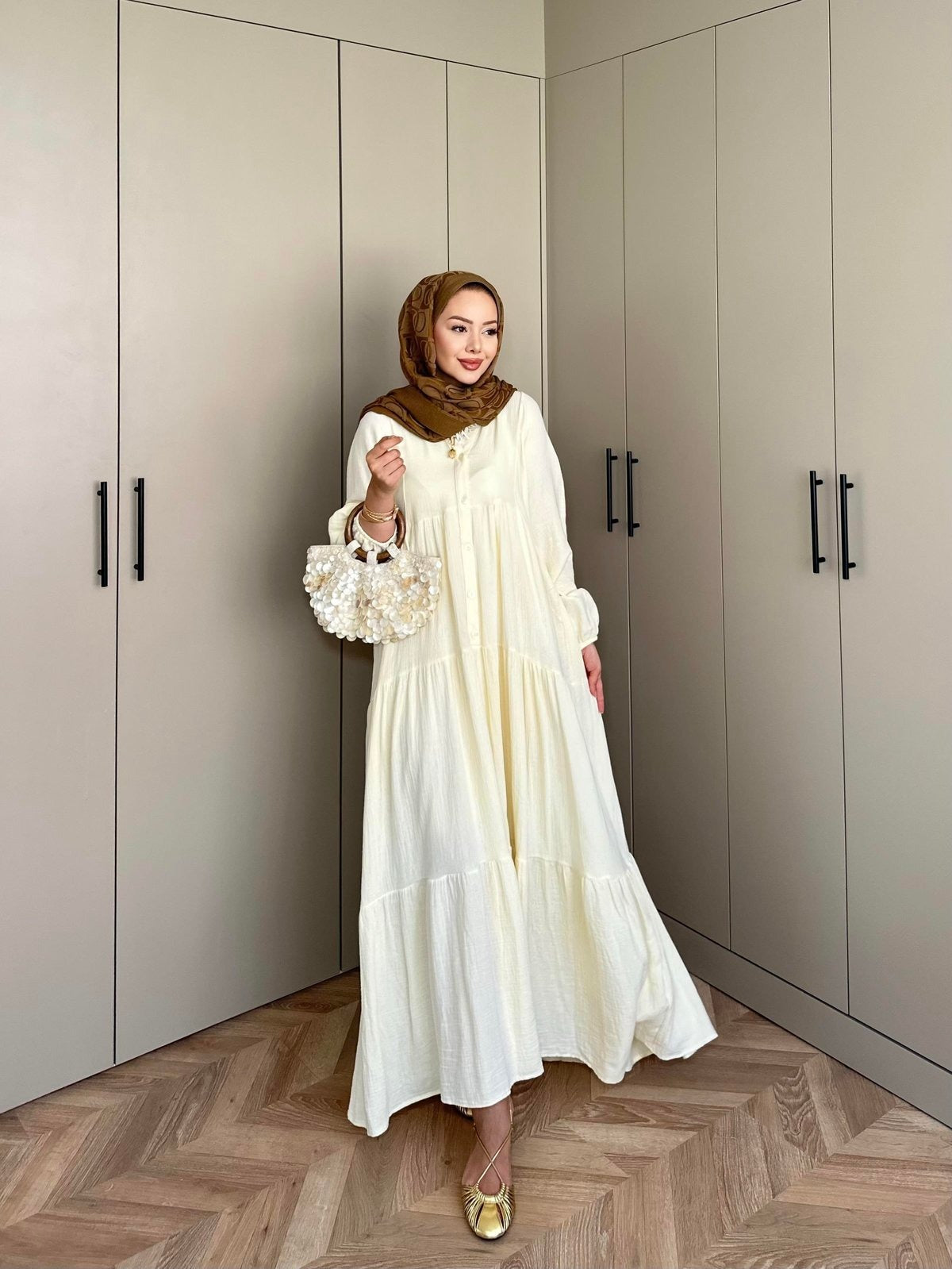 Maxi Muslin Dress - Yellow