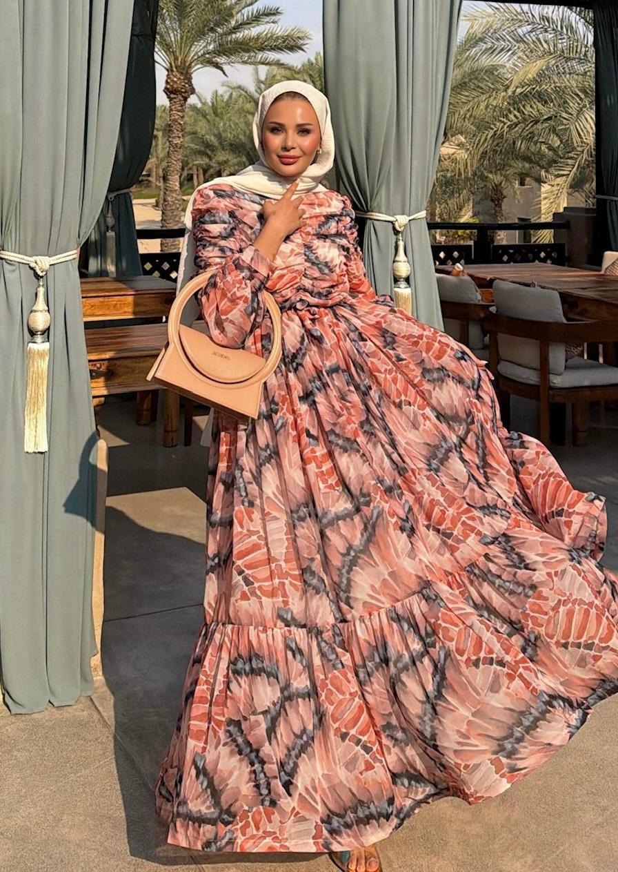 Iris Flowy Dress – Pink