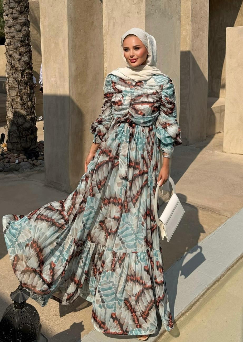 Iris Flowy Dress – Green